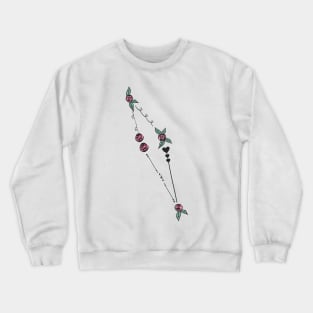 Scutum (Shield of Sobieski) Constellation Roses and Hearts Doodle Crewneck Sweatshirt